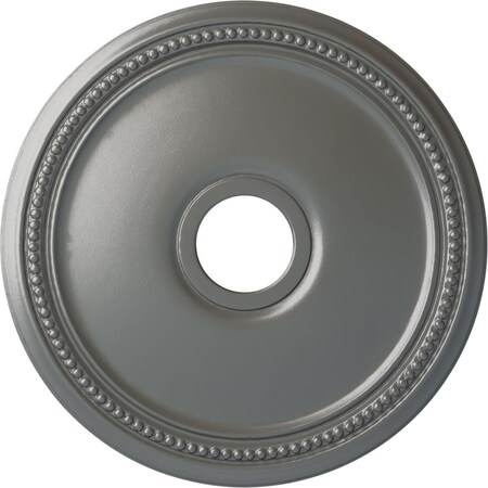 Diane Ceiling Medallion (Fits Canopies up to 5 3/8"), Hnd-Painted Silver, 18"OD x 3 5/8"ID x 1 1/8"P